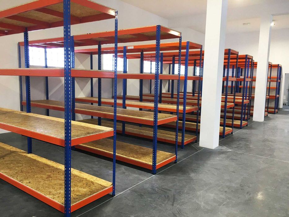 Regał Magazynowy 250x90 cm Solidna Półka Stabilny