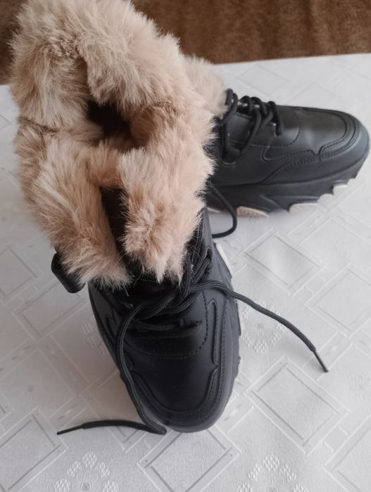 Buty damskie ocieplane z misiem rozmiar 41 wkładka 25