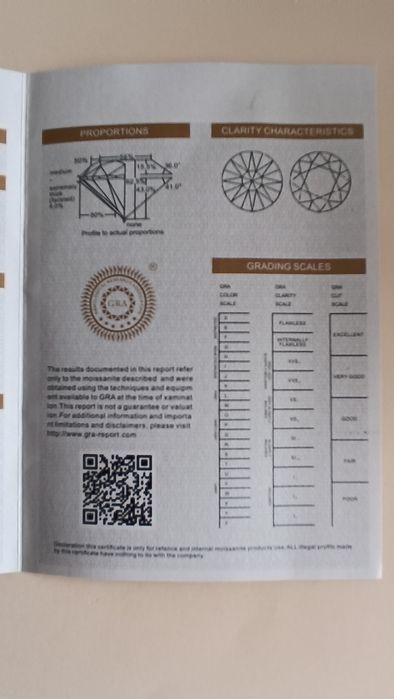 Moissanite genuína certificada.