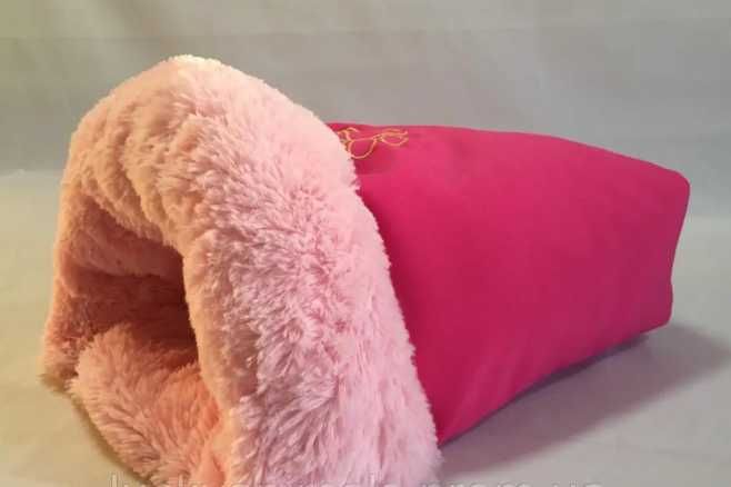 Лежанка норка меховый домик дл собак котов 40х60 см+вышивка в подарок!