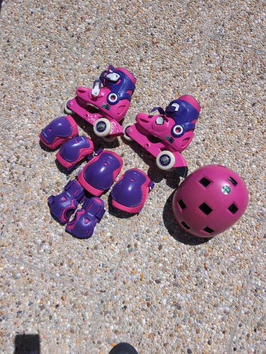 Conjunto de patins para miúda