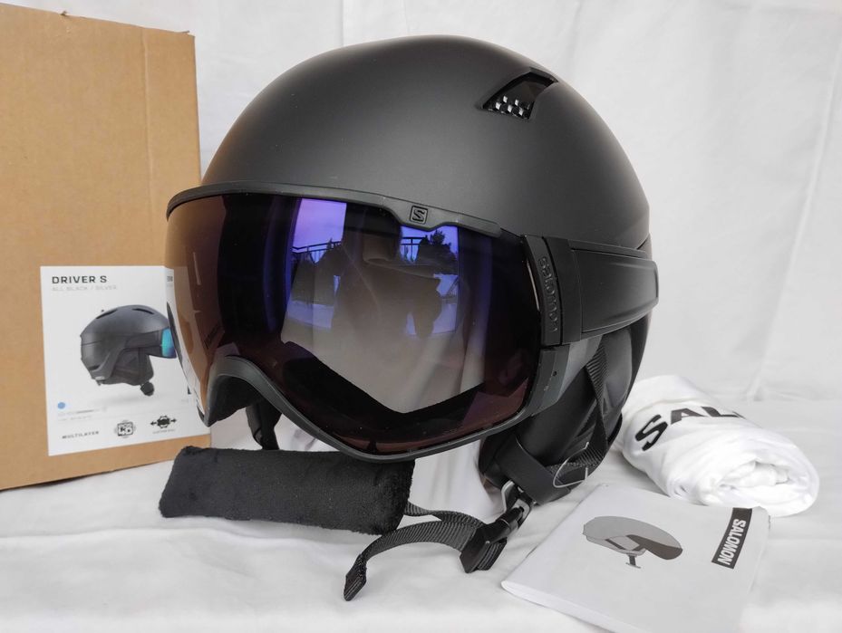 Kask narciarski Salomon Driver S All Black Silver L 59-62cm