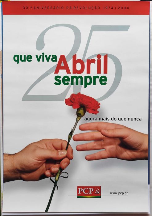 Cartaz político 25 de Abril PCP