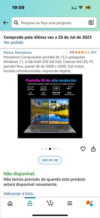 Vendo portátil pouco usado