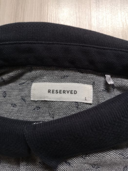 Szara koszulka polo męska RESERVED rozmiar L