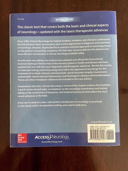 Clinical Neurology - Lange 10th edition