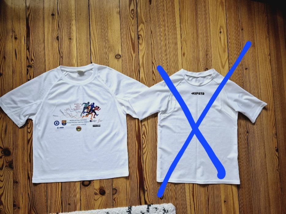 Paka ubrań 134 koszulka na wf kąpielówki spodenki bluzka Tshirt