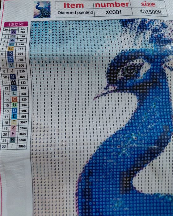 Алмазна мозаїка, картина кристалами