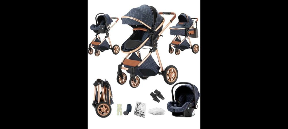 Carrinhos de bebê 3 em 1 novos, portes grátis