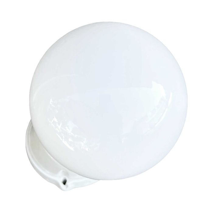 Kinkiet biały, industrialny Lindner, Niemcy, lata 60.