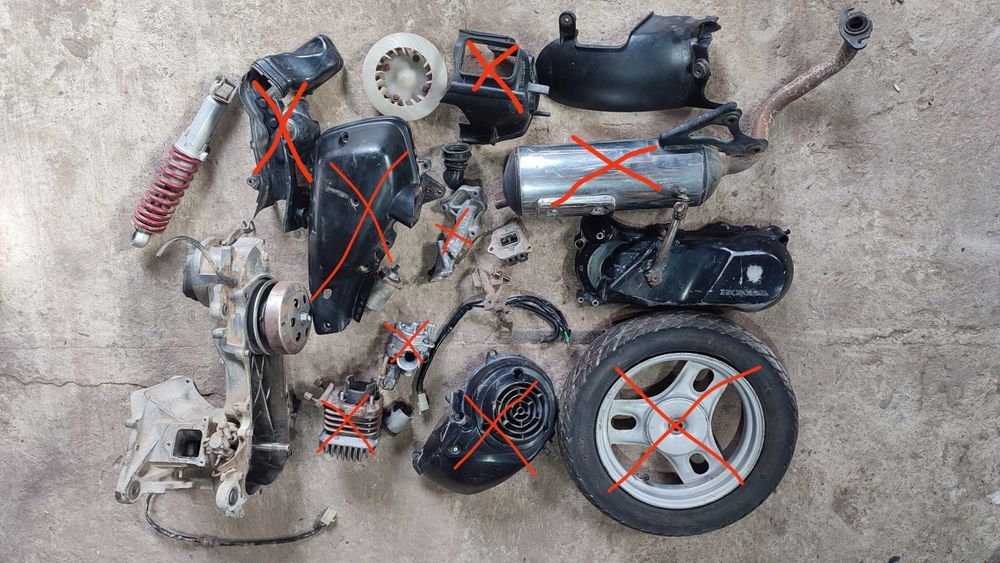 розбор запчастини honda dio 34