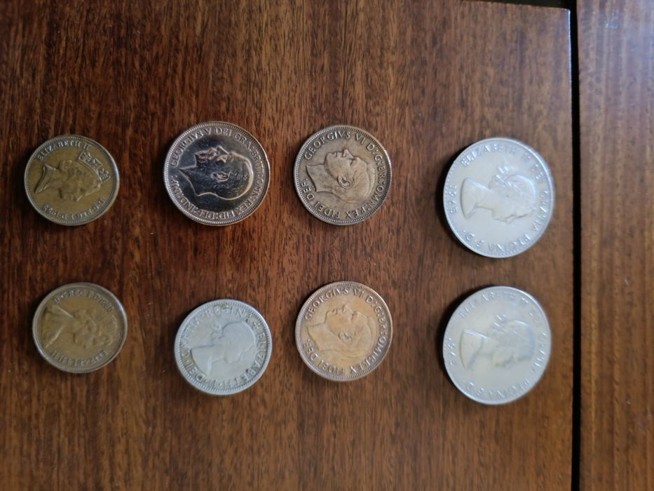 Lote de moedas britânicas antigas