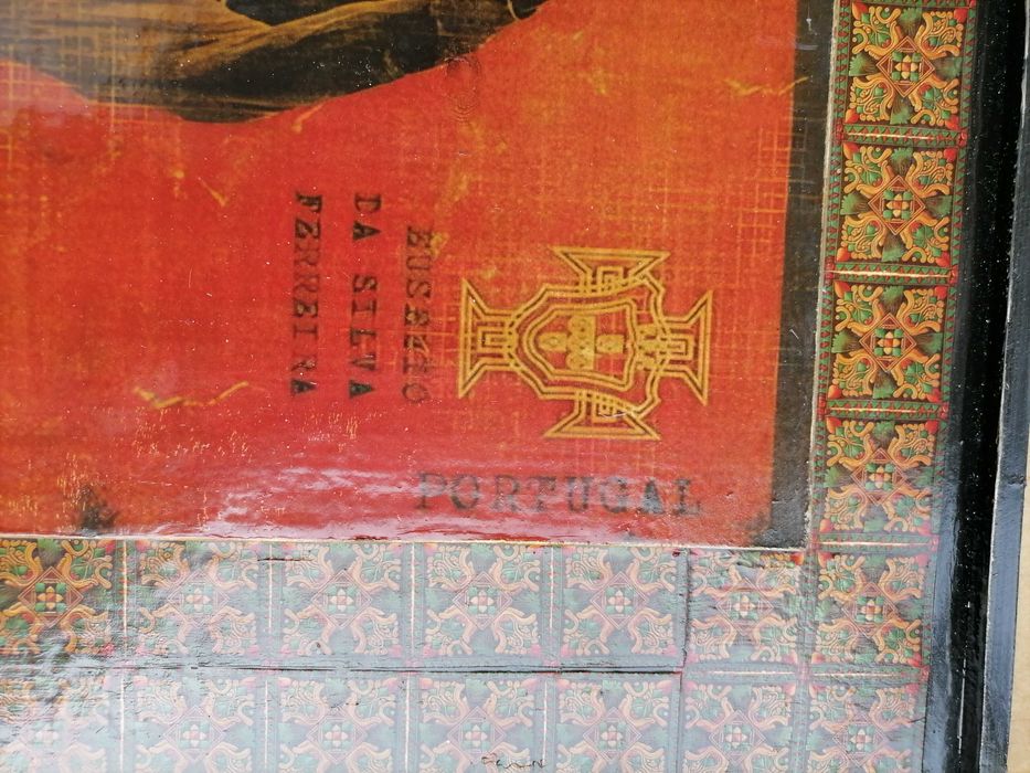 F. P. F. Quadro EUSÉBIO Seleção Portugal 1966 (Dimensões 47x40cm)