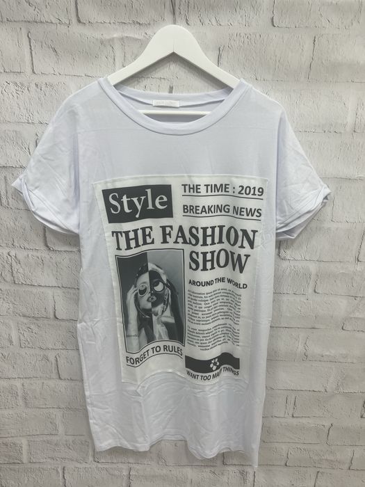 Nowa wloska koszulka z aplikacja L bez metki