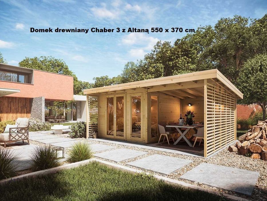 Domek ogrodowy drewniany 350x250 Chaber narzędziowy Montaż