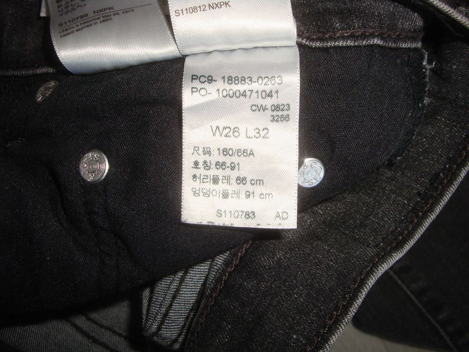 LEVIS Premium 724 High Rise Straight Jeansowe Damskie Spodnie W 26 L 32 grawitowe