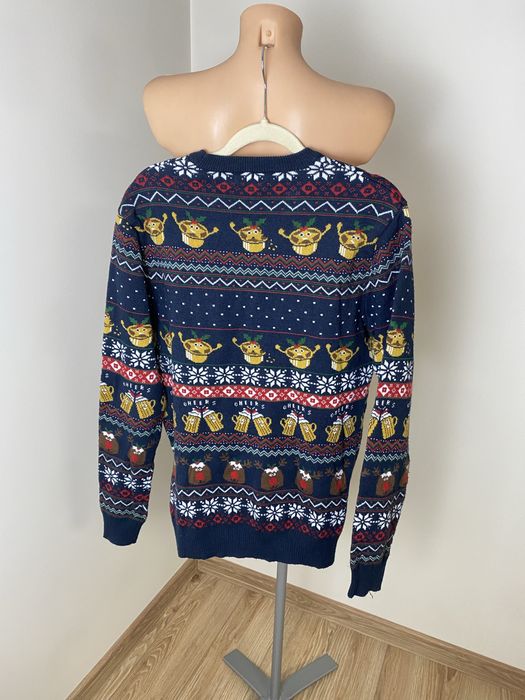 Sweter świąteczny Tu rozmiar S sesja renifer mikołaj