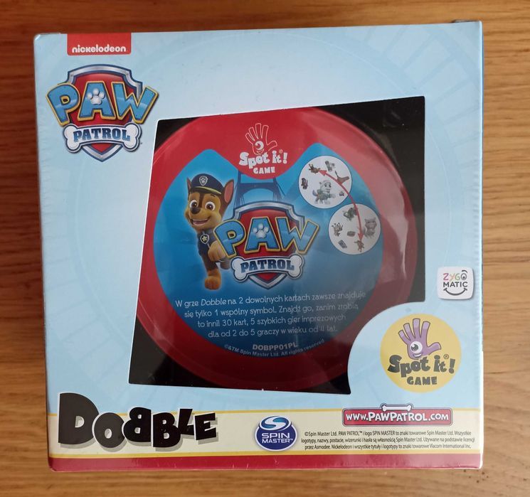 Oryginalna gra DOBBLE psi patrol rebel NOWA na prezent