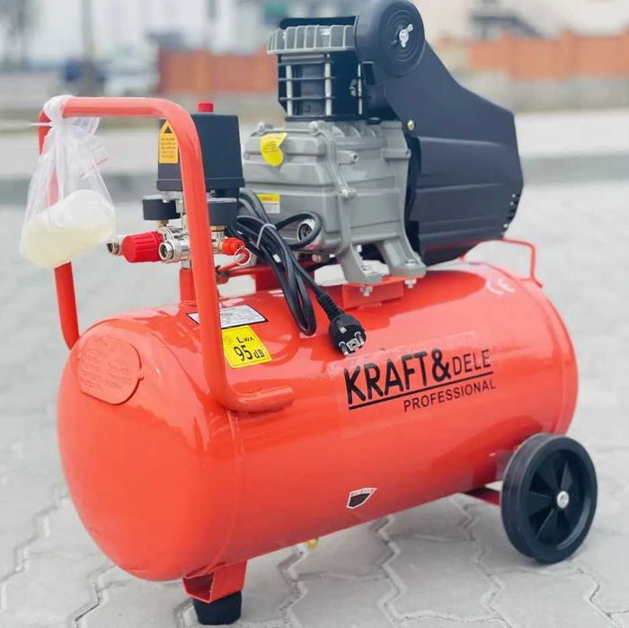 Компресор масляний 50 л Kraft&Dele KD401 2.8 кВт Польща 100% Мідь