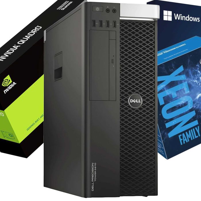 PROFESJONALISTA! DELL Precision 5810 | Xeon E5-1620v3 | 16GB DDR4 | SSD 128GB + 1TB | NVIDIA K4200 4GB | Windows 11