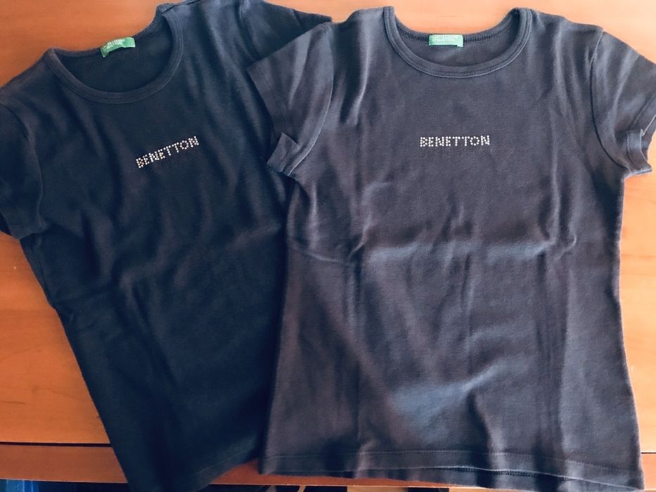 T-shirts azuis Benetton