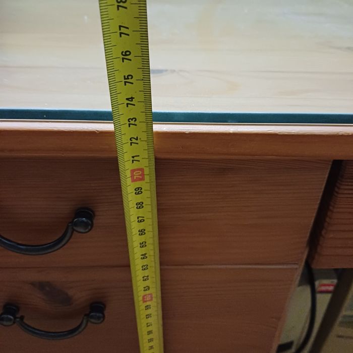 Secretária c/ tampo de vidro