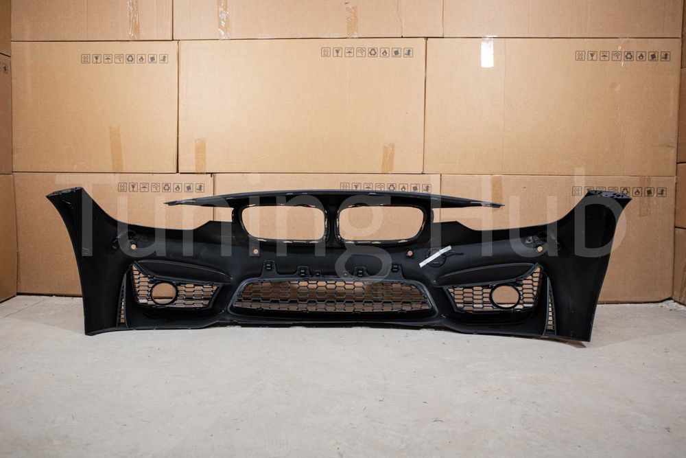 Передній бампер BMW F30 F31 (2012-2018) Стиль M3 F80 (Під туманки)