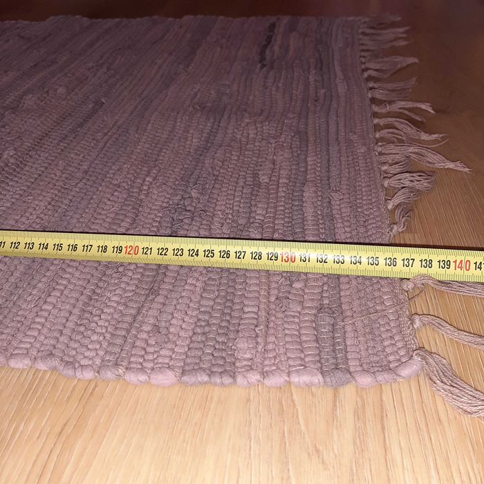 Tapete 100% Algodão Cinza 70x135cm