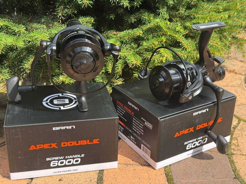 Карповая катушка Brain Apex Double Baitrunner Screw Handle 5000-6000