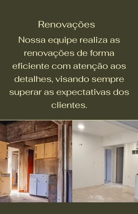 Serviços Manutenção Remodelações Pinturas Telhados etc