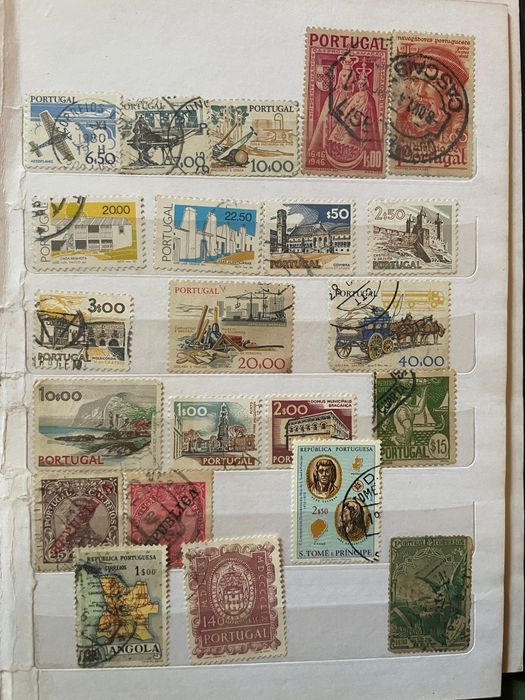 Coleção de selos raros Portugueses