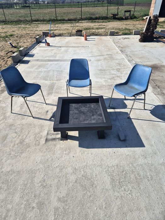 Meble ogrodowe ławki stoły krzesła paleniska 5mm z rusztem lub bez