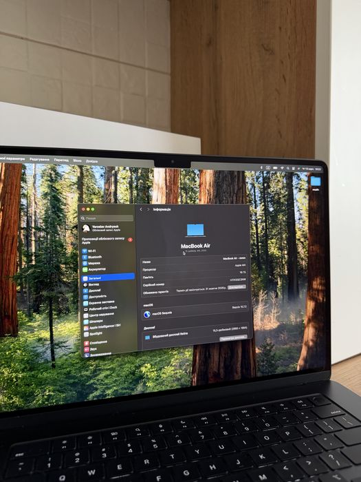 MacBook Air 15 m4, 16/256gb
