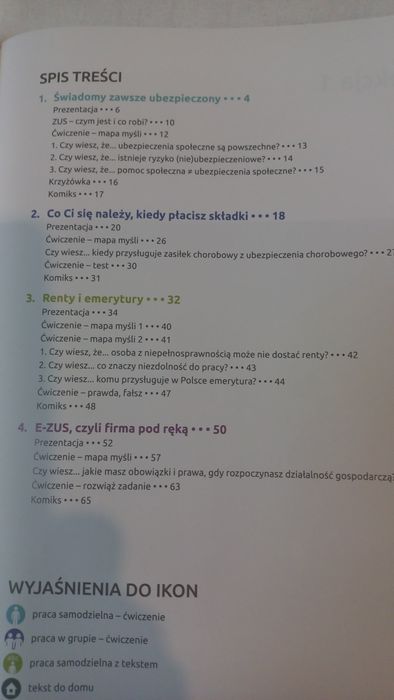 Lekcje z ZUS.Materiały dla ucznia.