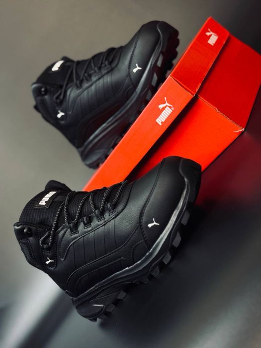 Зимняя кожанная мужская обувь / ботинки кроссовки Puma зима до -31°