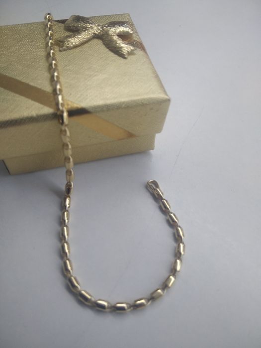Złota ciekawa bransoletka złoto 585 długość 19 cm  09