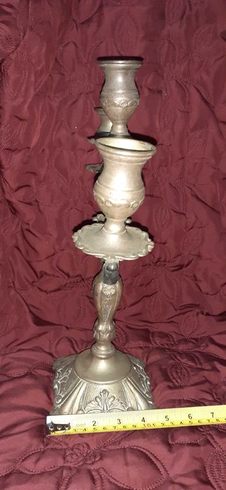 Castiçal em Latão com Banho de Casquinha