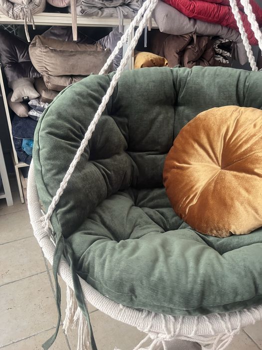 Подушка матрас на качель крісло з лози гамак табурет диван кокон