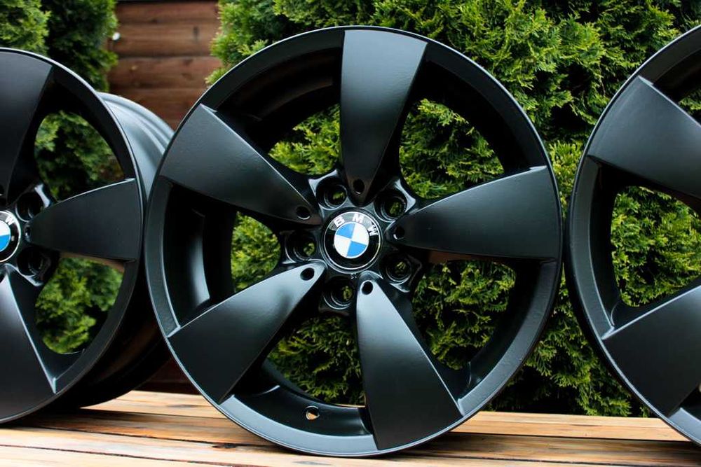 5x120 17 cali BMW 5 E60 7,5x17 ET20 jak nowe Oryginał BMW czarne Czarny MAT