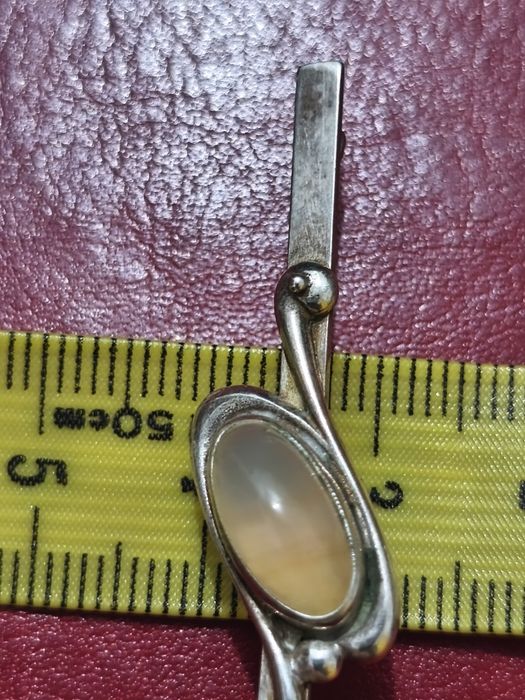 Broszka z opalem stare srebro