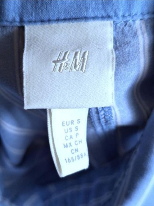 Длинное натуральное платье-рубашка H&M