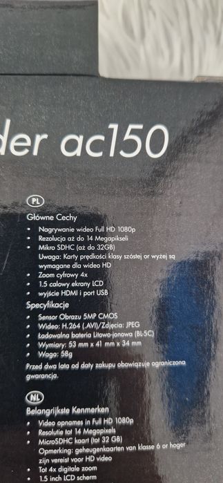 HP kamera sportowa ac 150