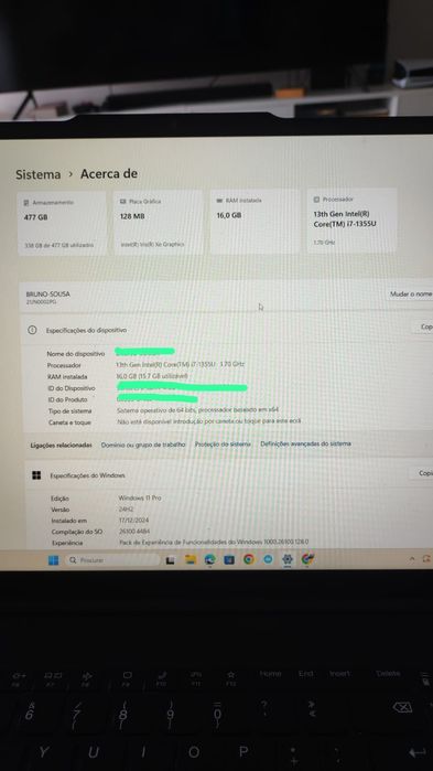 Lenovo trinkpad 16 GB de Ram placa gráfica de 128mb 512 de armazenamen