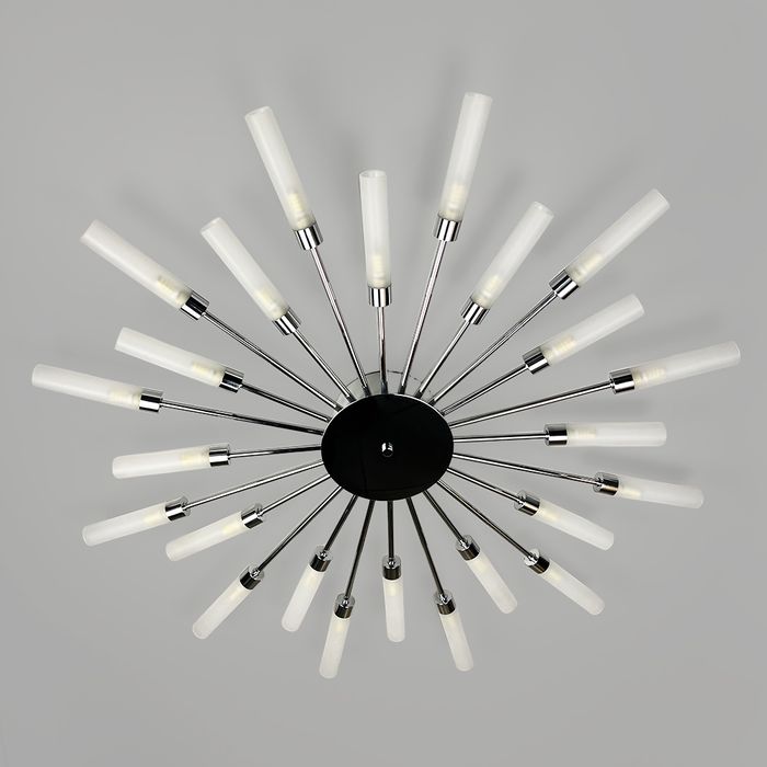 Стельова люстра у формі променів люстра хром