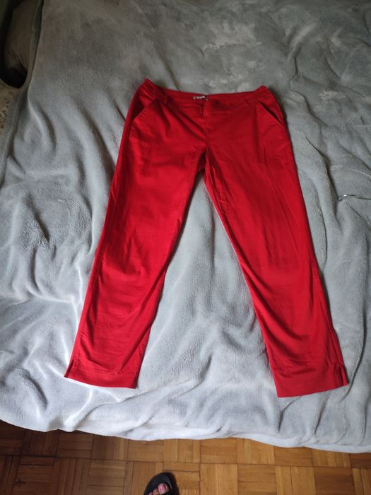 Spodnie czerwone  3/4 Orsay