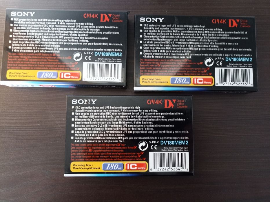Cassetes video digital Sony
