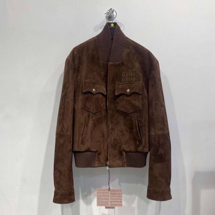 Wyprzedaż!Premium Kurtka zamsza Miu Miu! Skóra! XS S M ! OD RĘKI