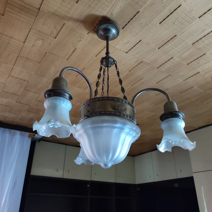 PRL vintage piękna lampa
