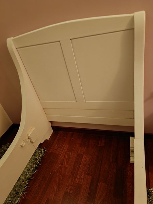 Cama madeira solteiro branca