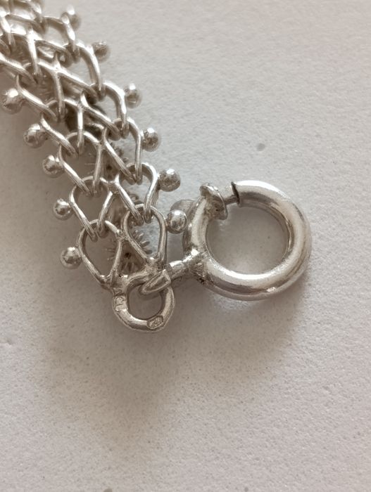 Colar vintage em prata com pedras turquesa